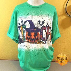 NEW ADULT UNISEX LARGE Handmade "TEACH Pumpkin" Tee